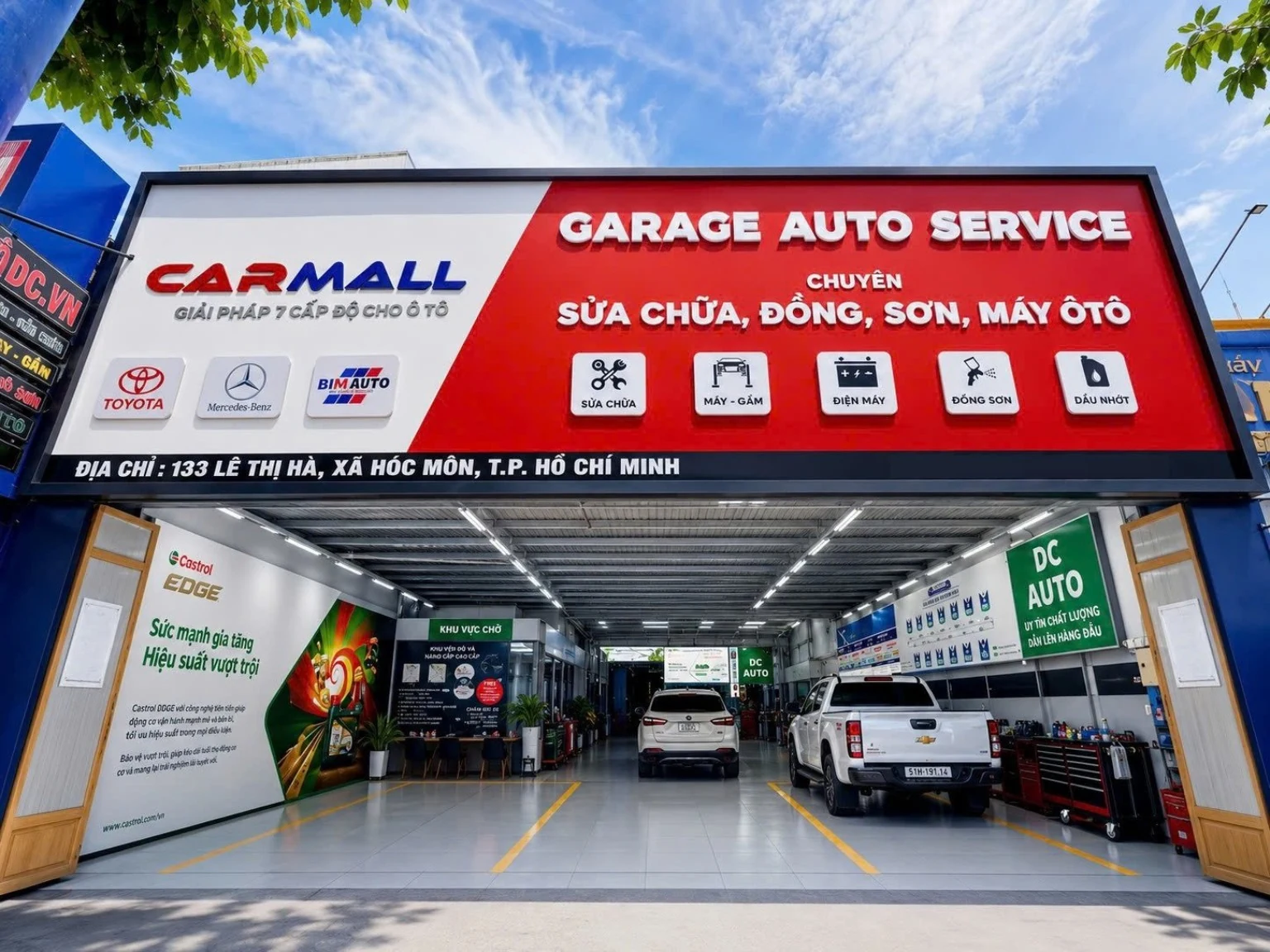 Mặt tiền DC Auto tại 133 Lê Thị Hà, Hóc Môn, TP.HCM