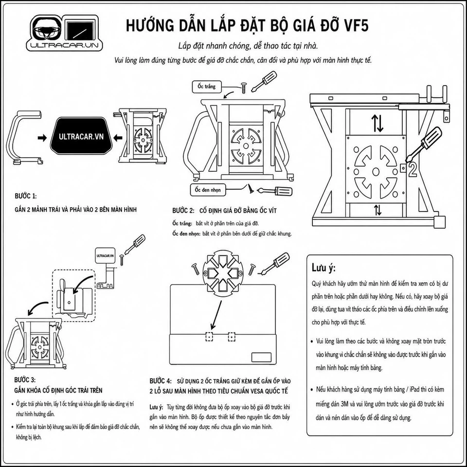 Hướng dẫn giá đỡ VF5