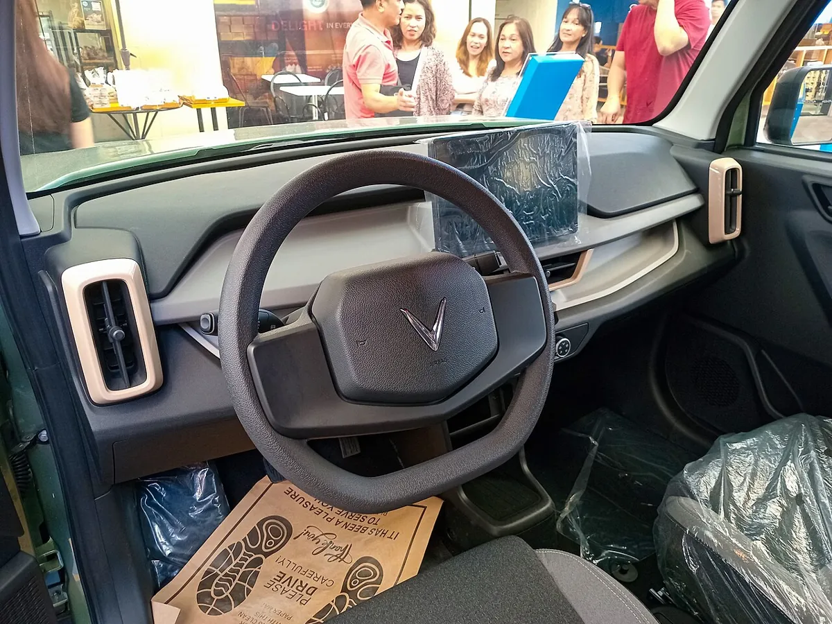 Factory cockpit reference. 2025 VinFast VF 3 interior